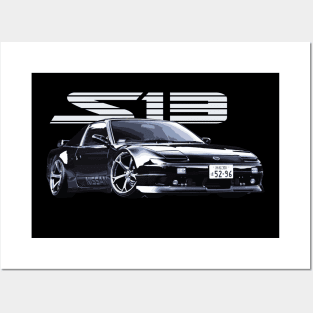 nissan s13 Japanese Style 180 240 Drift Machine Posters and Art